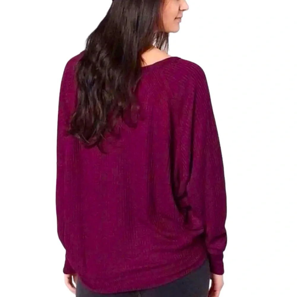 Free People Santa Clara Thermal Top Women Color Mulberry Size S
